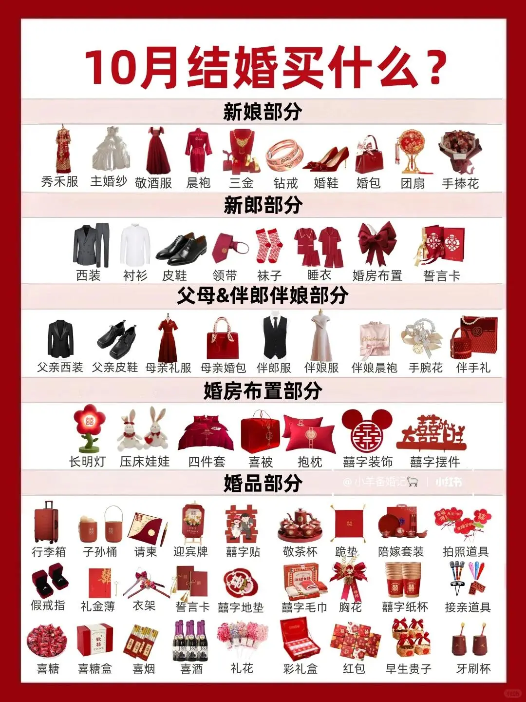 10月办婚礼买什么？超全婚品清单照着抄